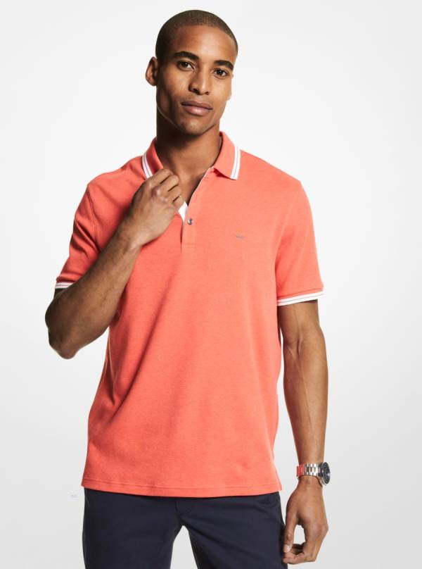 Panske Polokosele Michael Kors Greenwich Cotton Svetlo Oranžové - Oblecenie Michael Kors Outlet | DKMVU-2385
